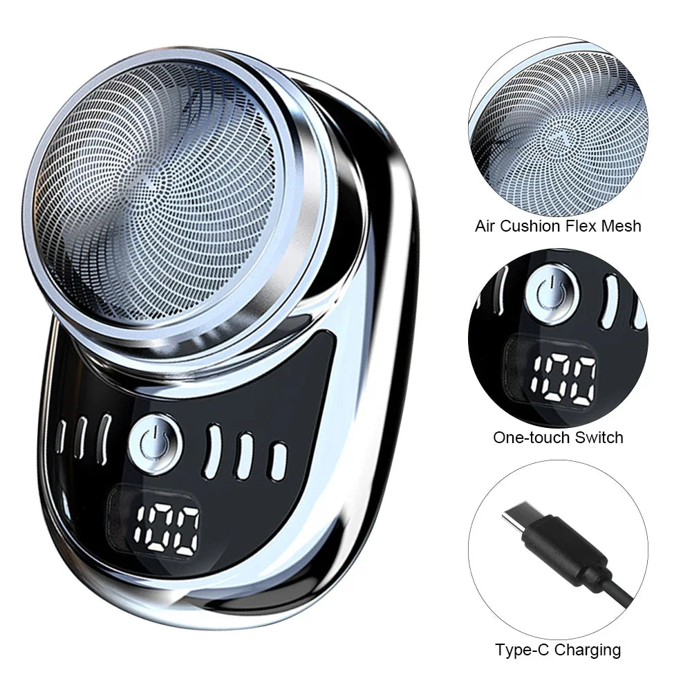 Mini Electric Travel Shaver For Men Pocket Size USB Rechargeable Portable Painless Cordless Trimmer Knive Face Beard Razor