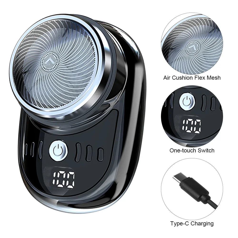 Mini Electric Travel Shaver For Men Pocket Size USB Rechargeable Portable Painless Cordless Trimmer Knive Face Beard Razor