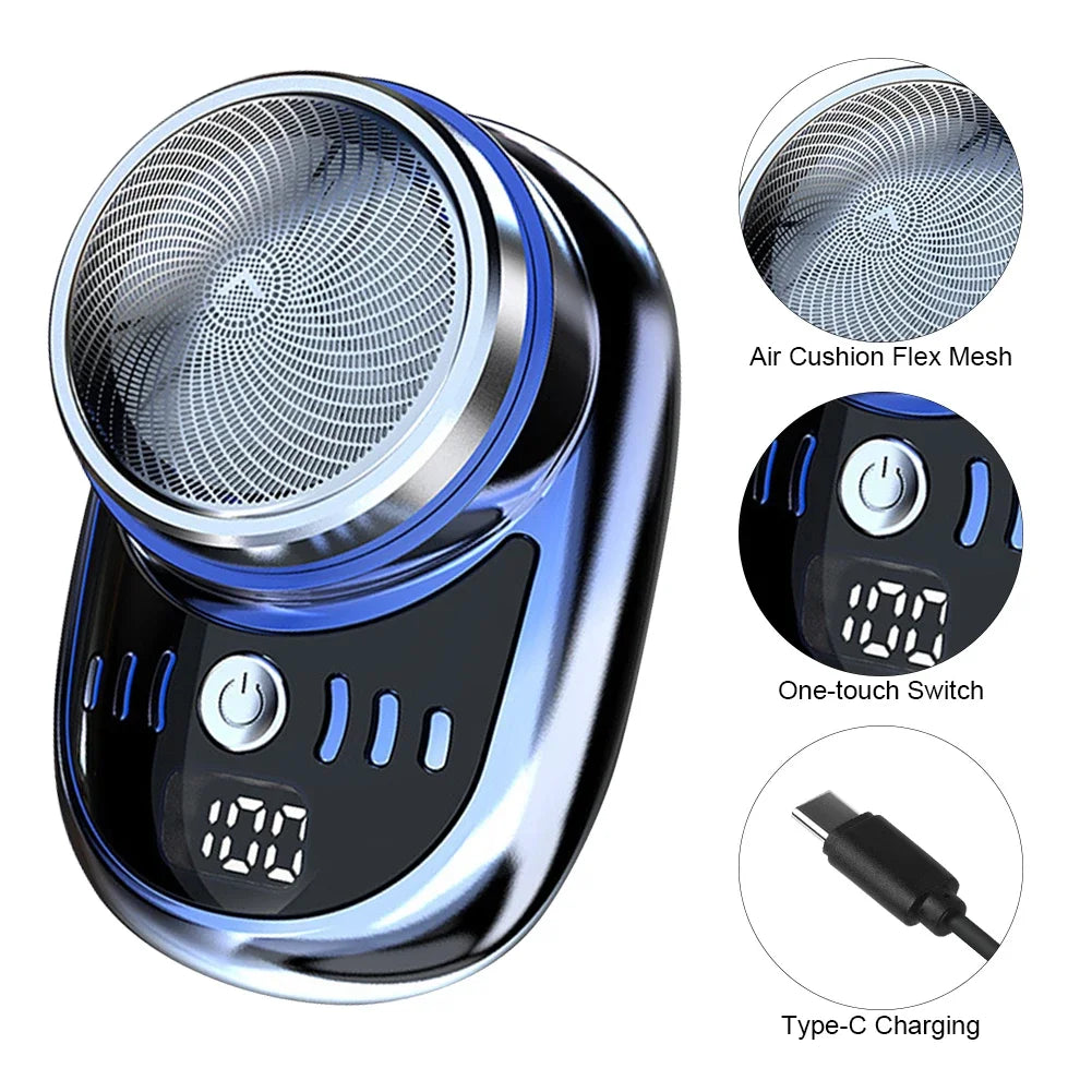 Mini Electric Travel Shaver For Men Pocket Size USB Rechargeable Portable Painless Cordless Trimmer Knive Face Beard Razor
