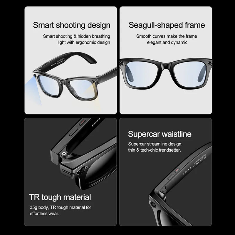 Xiaomi W600 Smart Glasses Take Pictures IP65 Waterproof Video Recording Bluetooth Music Calling AI Q&A Intelligent Sunglasses