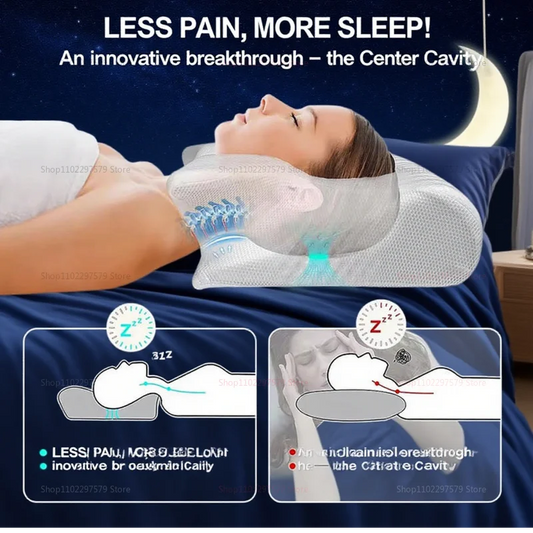 2025 Memory Foam Pillow for Neck Sleep Support Cervical Spine Pain Relief Snoring Reduction Comfortable Sleep Anti Snore Pillow