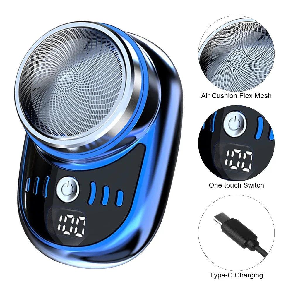 Mini Electric Travel Shaver For Men Pocket Size USB Rechargeable Portable Painless Cordless Trimmer Knive Face Beard Razor
