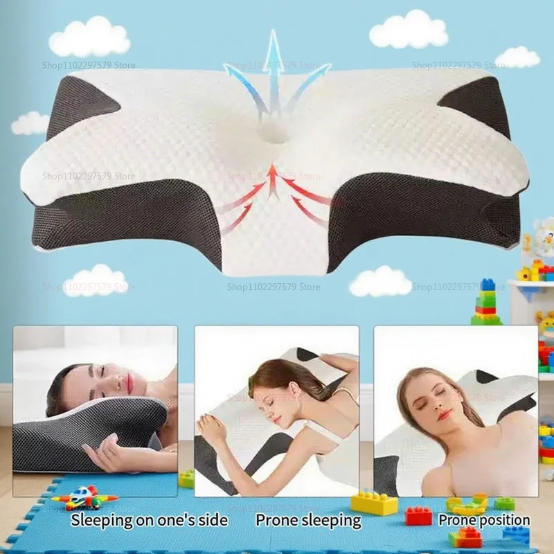 2025 Memory Foam Pillow for Neck Sleep Support Cervical Spine Pain Relief Snoring Reduction Comfortable Sleep Anti Snore Pillow
